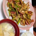 かなちょめめ's cooksnap of when they made アスパラときのこのバター醤油炒め.