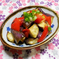 シャンプーハット's cooksnap of when they made 揚げ茄子とピーマンの梅ポン酢和え♪.