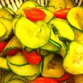 夕飯は６時です's cooksnap of when they made トマトときゅうりのさっぱり酢和え☆.