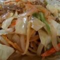きざみカレーそば's cooksnap of when they made 牛肉と焼肉のタレで焼きそば☆.
