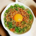 るなちあ's cooksnap of when they made 納豆キムチのネギ白ゴマまぶし月見そうめん.
