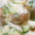 熊人すみこ's cooksnap of when they made ☆しめじときゅうりで胡麻サラダ☆.