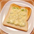 向日葵◎'s cooksnap of when they made ちょっとピリっな枝豆マヨチートースト.