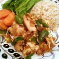 405eyes's cooksnap of when they made 鶏胸肉のバジル炒めごはん♪.