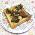 まっちー食堂's cooksnap of when they made ❀絶対旨い!!韓国海苔ﾁｮｺ☆ﾄｰｽﾄ❀.