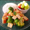 momokombu's cooksnap of when they made 海老と木綿豆腐の炒め物.