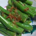 chobirio's cooksnap of when they made いんげんのおかかポン酢和え.