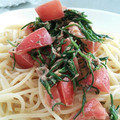 エルメリー's cooksnap of when they made ＊おかひじきとトマトの冷製和風パスタ＊.