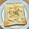 ＊なぁ＊'s cooksnap of when they made 【妻喜んだ】マヨたまご食パン.