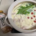 チェリチョコ's cooksnap of when they made 豆乳白だし豚しゃぶ鍋.
