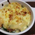 ♪かおたん♪'s cooksnap of when they made 鮭の豆乳クリームグラタン.