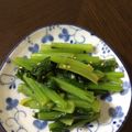ポメちょん's cooksnap of when they made 鉄板◎小松菜のカラシ醤油和え.
