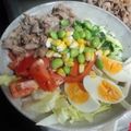 まかおなん's cooksnap of when they made 豚の生姜焼きon冷やしサラダうどん♬.