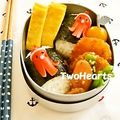 ＴＷＯＨＥＡＲＴＳ's cooksnap of when they made キャラ弁☆はちまきタコさんウインナー.