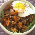 想羽ママ's cooksnap of when they made 茄子と豚肉のスタミナ丼.