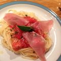 nanakooo's cooksnap of when they made 生ハムとバジルトマトの冷製パスタ.