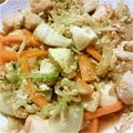 popo123123's cooksnap of when they made 栄養UP！！レタスと鶏ムネ肉の炒めもの.
