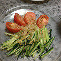 ななまるぶーこ's cooksnap of when they made ＊簡単＊もやしとトマトのサラダ＊.