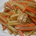 conn's cooksnap of when they made じゃがいもとにんじんのごま油炒め.