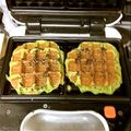 Elly’s's cooksnap of when they made 米粉でほうれん草ワッフル.