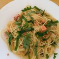 mantacarp's cooksnap of when they made パパっと鮭のクリームパスタ.