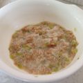 ♡ゆうまま♡'s cooksnap of when they made 離乳食　中期　鶏ささ身と納豆のあえもの.