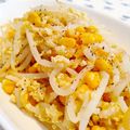 なつめタロー's cooksnap of when they made ヘルシー♪もやしとコーンのカルボ風卵とじ.