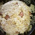 ꕤちゃんとみꕤ's cooksnap of when they made 超簡単 ウインナーと卵のチャーハン.