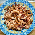 タイチューン's cooksnap of when they made イカげそとシメジ♡屋台風炒め.