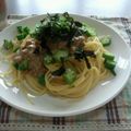 ちとりん's cooksnap of when they made ネバネバ！納豆とオクラのパスタ.