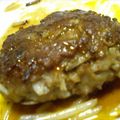 miho2011's cooksnap of when they made ✿もやしたっぷり照り焼きバーグ✿.