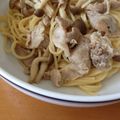 アンバーママ's cooksnap of when they made 豚肉とキノコのゆずコショウパスタ☆.