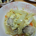 にゃーお★'s cooksnap of when they made 玉ねぎたっぷり！牡蠣のたまごとじ.