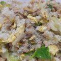 柳井理瀬's cooksnap of when they made 本格的なひき肉のチャーハン.