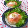 ゆみっちぇ's cooksnap of when they made 小粋なB級レシピ　★温玉ふるふる生ハム丼.
