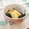まんまるらあて's cooksnap of when they made たまごとワカメの☆だし香る和え物.