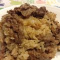 えりおく's cooksnap of when they made ステーキピラフ～ガリバタ醤油味.
