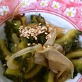 JoQo's cooksnap of when they made 夏バテにゴーヤと玉ねぎ☆塩こんポン酢炒め.