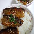 フミココ's cooksnap of when they made 秋刀魚の蒲焼き丼.