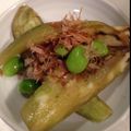 amiyuiママ's cooksnap of when they made ゴマ油香る♪レンジで蒸しナス　枝豆添え☆.