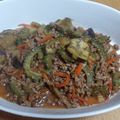 みかんと水ようかん's cooksnap of when they made ゴーヤとナスのひき肉炒め.