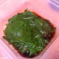 わー✿山の農女's cooksnap of when they made 簡単！大葉・エゴマの葉のニンニク醤油漬け.