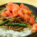 バカの壁's cooksnap of when they made きんぴらトマト丼.
