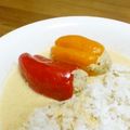 chou*'s cooksnap of when they made レッドカレー★ピーマンの肉詰めカレー.