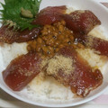 Disney♪♪'s cooksnap of when they made まぐろのとろとろ漬けDON.