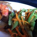 sakurask's cooksnap of when they made キヌサヤと人参の練胡麻和え.