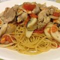 えりおく's cooksnap of when they made フライパンひとつ！チキンときのこのパスタ.
