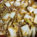 しのびー★'s cooksnap of when they made 白菜と豚ひき肉のとろとろピリ辛炒め.