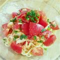 Yutanpo358's cooksnap of when they made 白ワインにピッタリ！トマトの冷製パスタ♪.