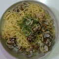 yuzukita's cooksnap of when they made 潮干狩りのアサリでボンゴレ！.